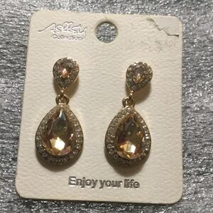 Champagne Rhinestone Earrings